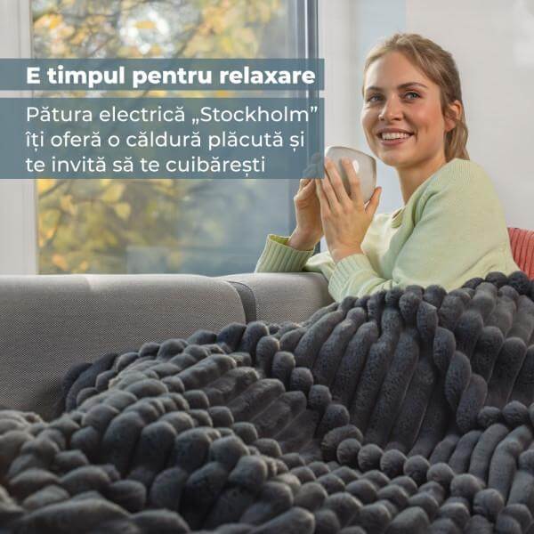 Beurer HD 82 Patura electrica Stockholm gri inchis