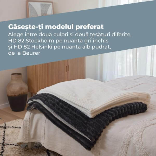 Beurer HD 82 Patura electrica Stockholm gri inchis