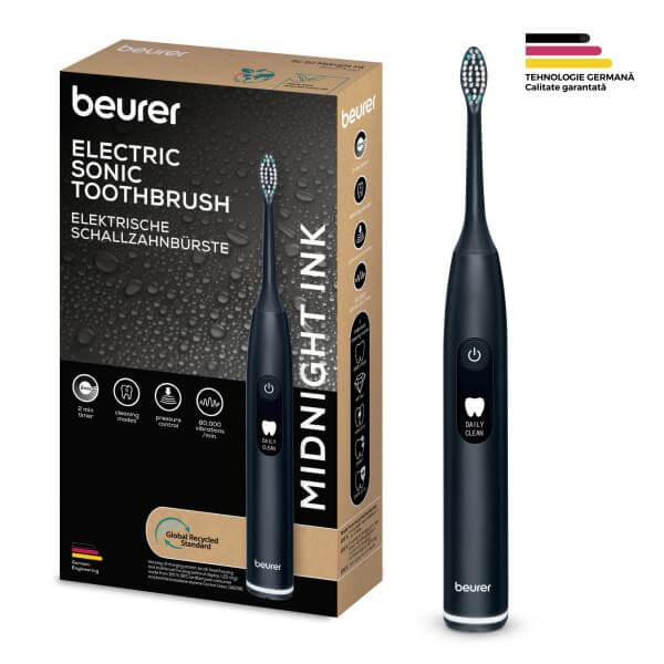 Beurer SC 50 Periuta de dinti electrica sonica Midnight Ink Green Planet