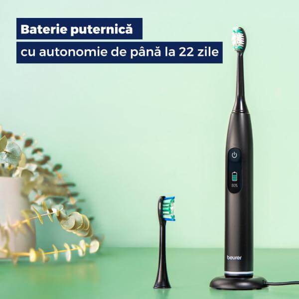 Beurer SC 50 Periuta de dinti electrica sonica Midnight Ink Green Planet