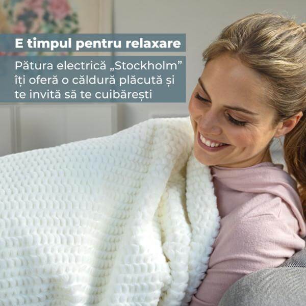 Beurer HD 82 Patura electrica Helsinki alb pudrat