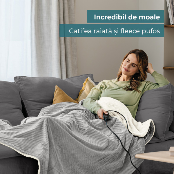 Beurer HD 81 Pătură electrică gri deschis Green Planet