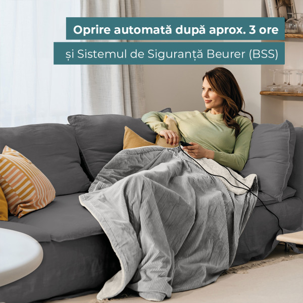 Beurer HD 81 Pătură electrică gri deschis Green Planet