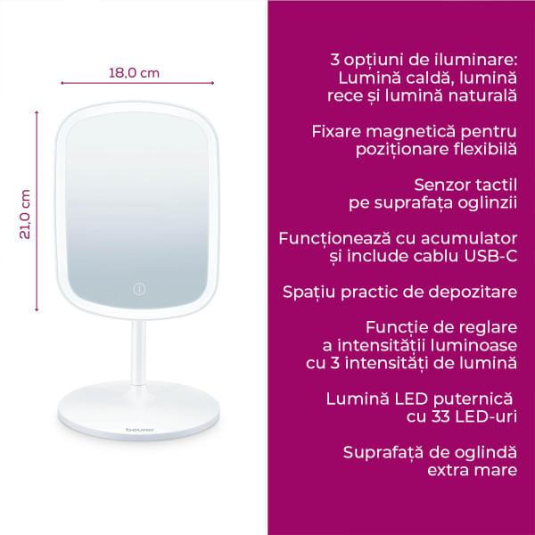 Beurer BS 47 Oglinda cosmetica iluminata