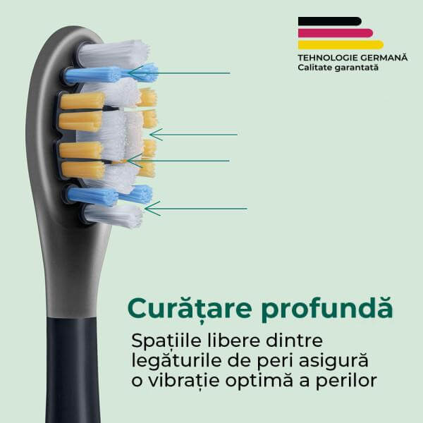 4 x Capete de perie Premium Plaque Eraser pentru periute sonice SC30 SC50 4 x Capete de perie Premium Plaque Eraser pentru periute sonice SC30 SC50
