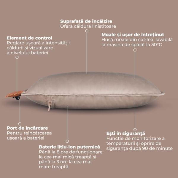 Beurer HK 77 Perna electrica cu acumulator, culoare: Taupe