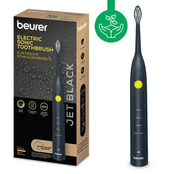 Beurer SC 30 Periuta de dinti electrica sonica Jet Black Green Planet