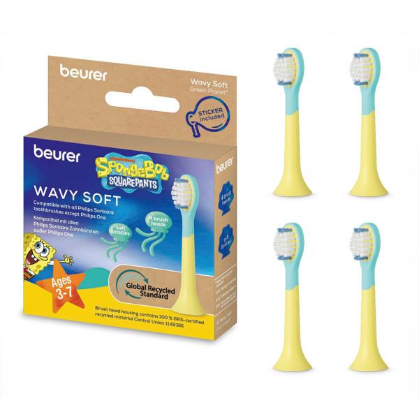 4 x Capete periuta electrica sonica SC 11, Wavy Soft, peri extra-moi, 3-7 ani