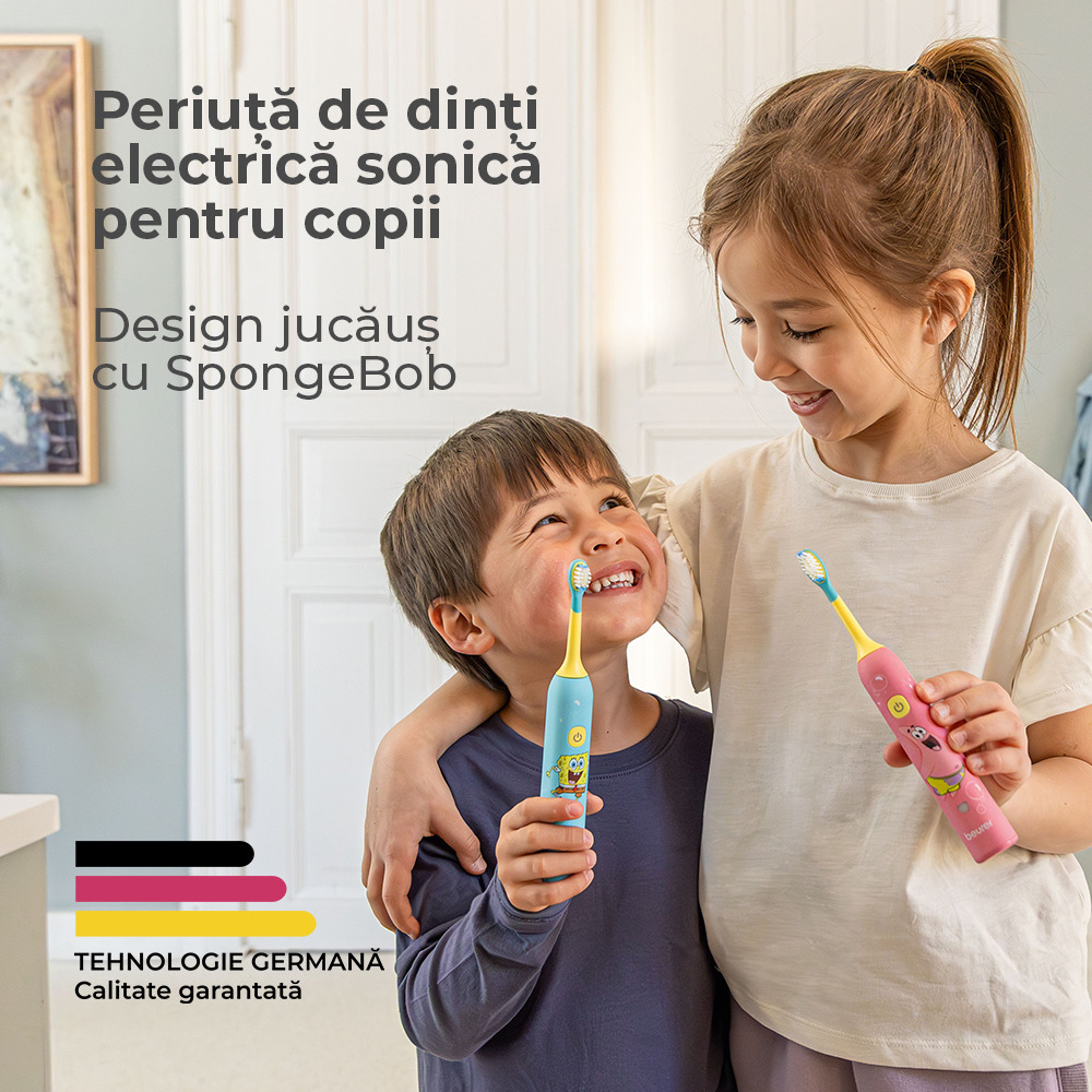 Periuta de dinti electrica sonica pentru copii, SC 11 Seastar Pink