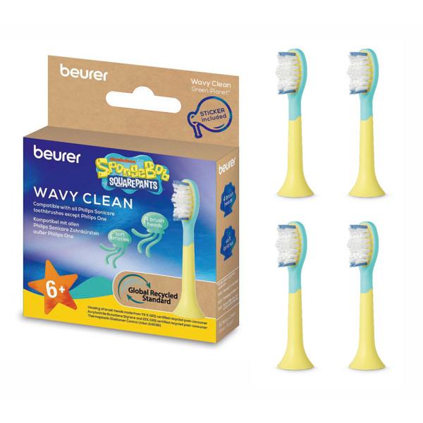 4 x Capete periuta electrica sonica SC 11, Wavy Clean, peri extra-moi, 6 ani+