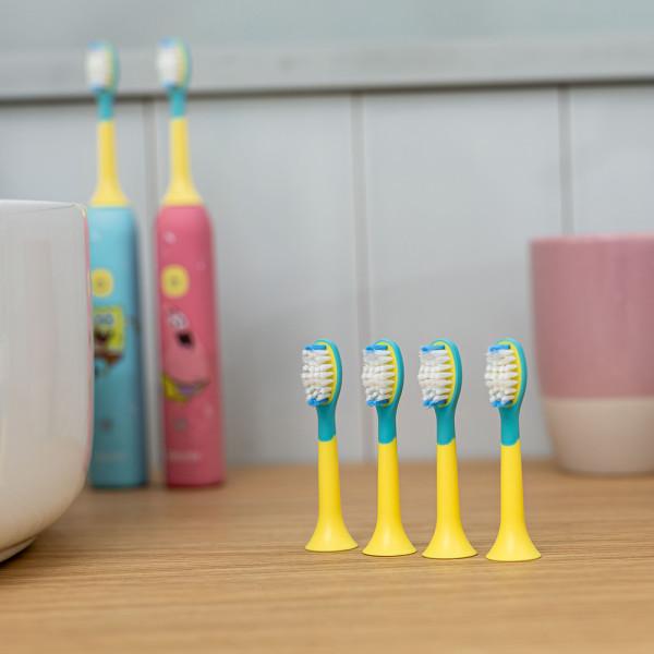 4 x Capete periuta electrica sonica SC 11, Wavy Clean, peri extra-moi, 6 ani+