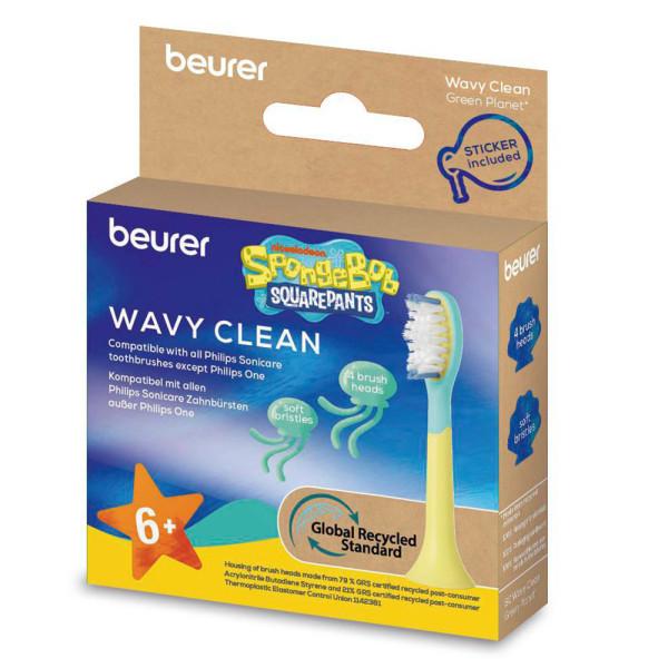 4 x Capete periuta electrica sonica SC 11, Wavy Clean, peri extra-moi, 6 ani+