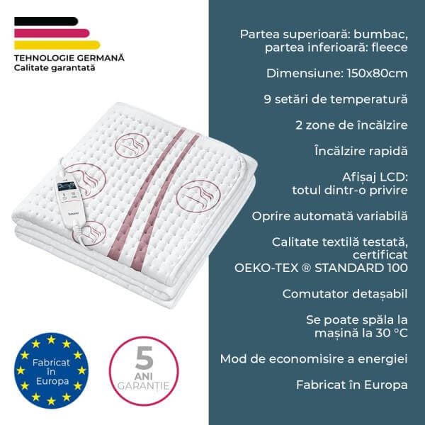 Beurer UB 91 Saltea electrică cu 2 zone