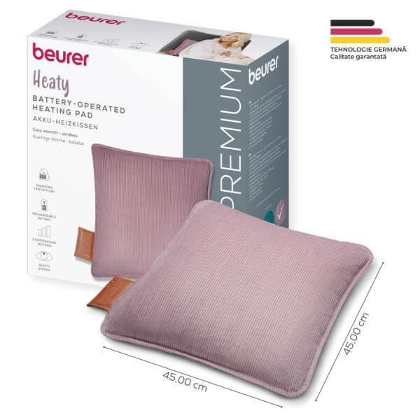 Beurer HK 77 Perna electrica cu acumulator, culoare: Liliac