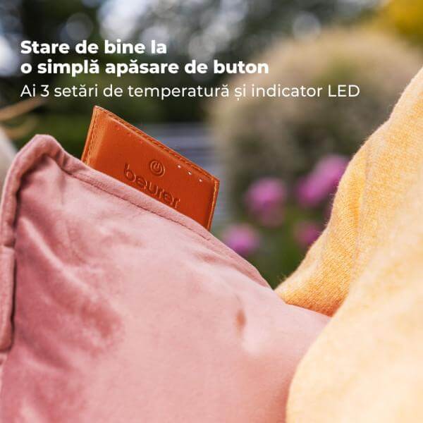 Beurer HK 77 Perna electrica cu acumulator, culoare: Rose