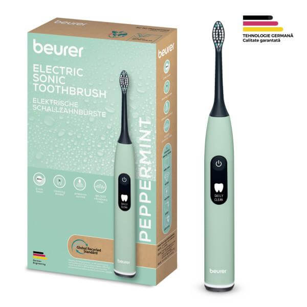 Beurer SC 50 Periuta de dinti electrica sonica Peppermint Green Planet