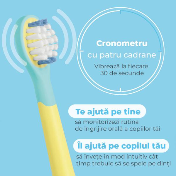 Periuta de dinti electrica sonica pentru copii, SC 11 Aqua Blue Periuta de dinti electrica sonica pentru copii, SC 11 Aqua Blue